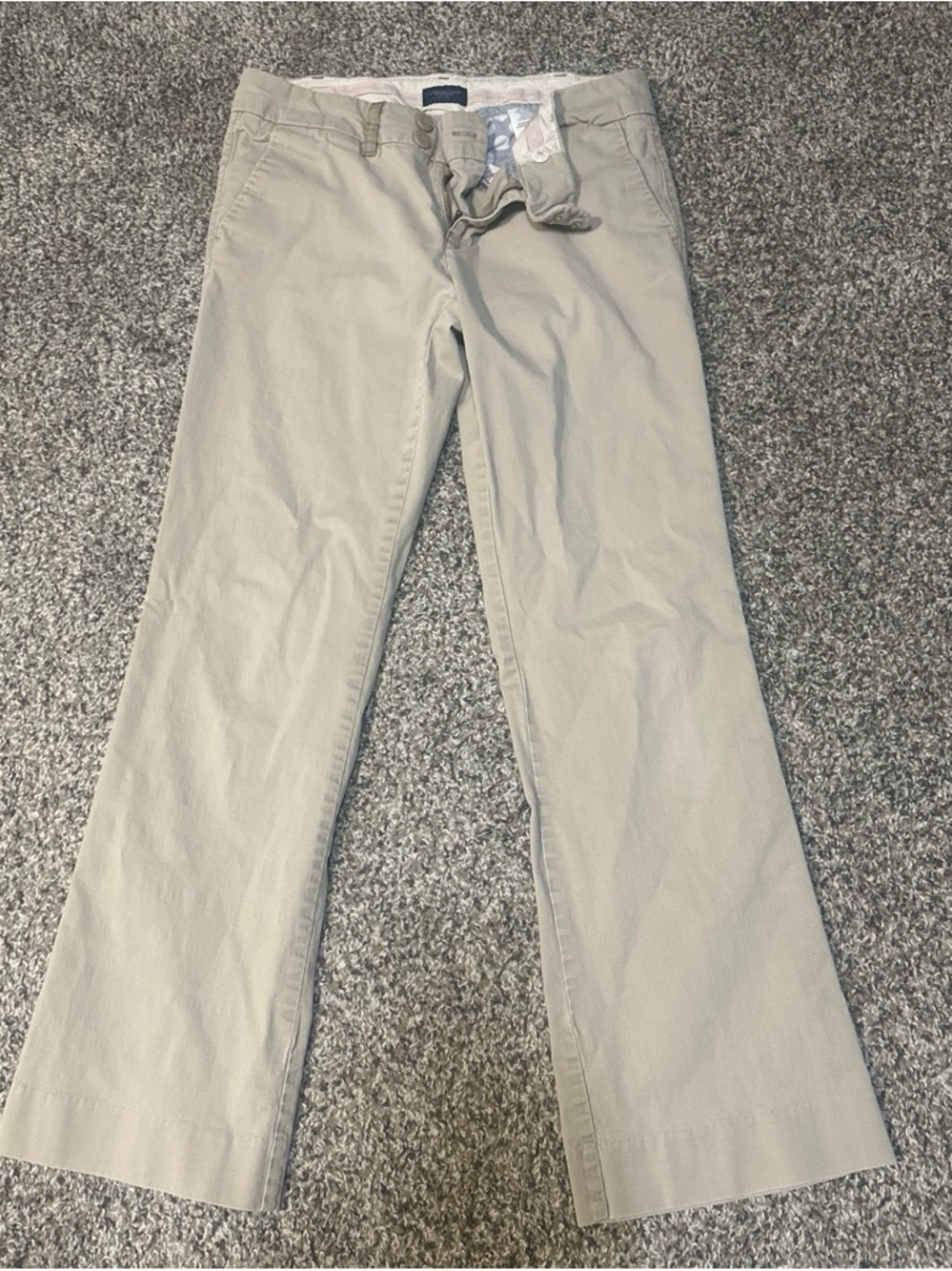 American Eagle Outfitters Tan Straight-Leg Pants